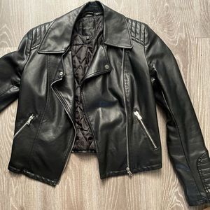 Black Faux Leather “Dynamite” Jacket